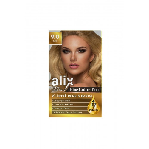 Alix Kit Saç Boyası 9.0 Sarı 50 ml