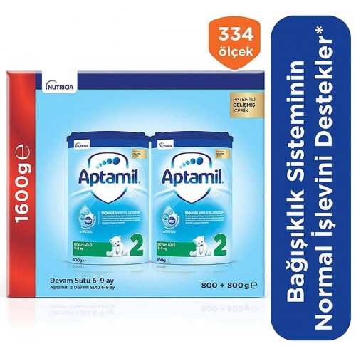 Aptamil 2 Devam Sütü 6-9 Ay Akıllı Kutu 800 g x 2 Adet