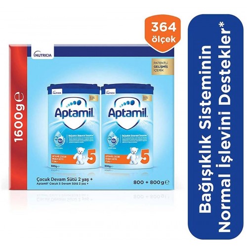 Aptamil 5 Çocuk Devam Sütü 2 Yaş+ Akıllı Kutu 800 g x 2 Adet