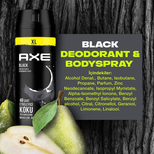 Axe Black XL Men Deodorant 200 ml x 2 Adet