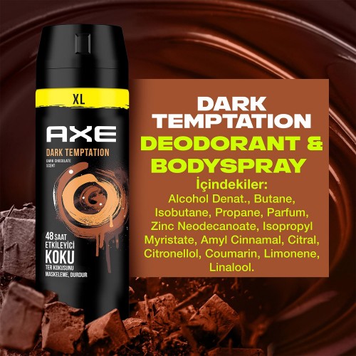 Axe Dark Temptation XL Men Deodorant 200 ml x 2 Adet