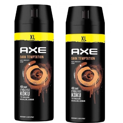 Axe Dark Temptation XL Men Deodorant 200 ml x 2 Adet