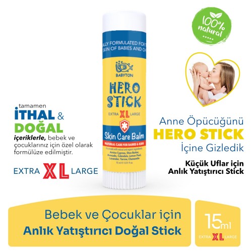 Babyton Hero Bebek ve Çocuk Cilt Yatıştırıcı Stick XL 15 gr