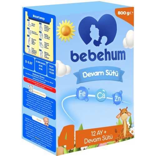 Bebehum 4 No Devam Sütü 800 gr 12 Ay+