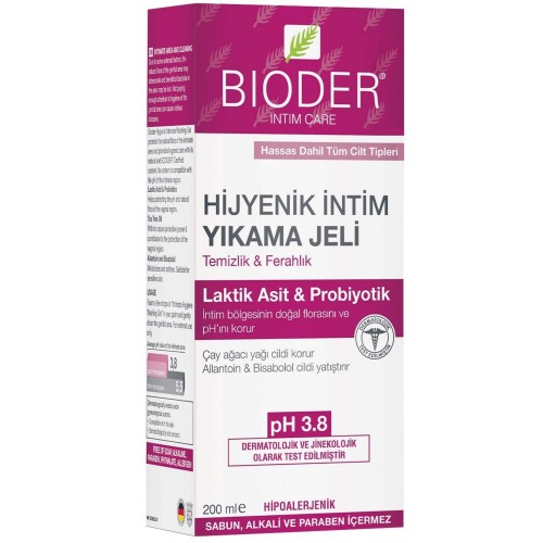 Bioder Hijyenik İntim Yıkama Jeli 200 ml