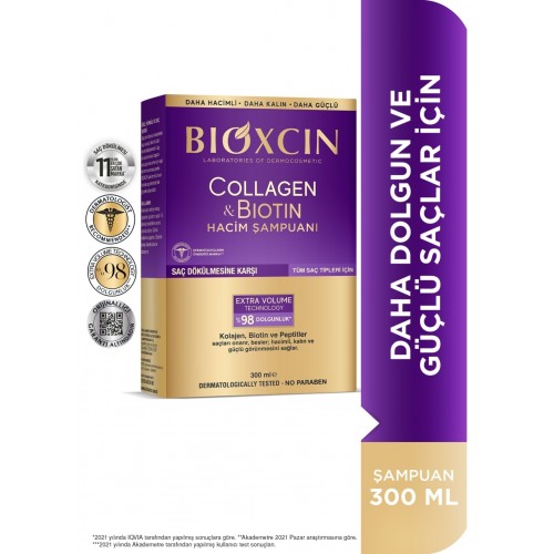 Bioxcin Collagen & Biotin Ekstra Dolgunlaştırıcı Şampuan 300 mlx2 Adet