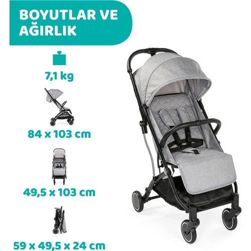 Chicco Trolleyme Bebek Arabası - Light Gri