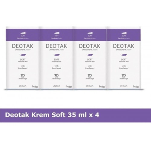 Deotak Krem Deodorant Soft 35 ml x 4 Adet