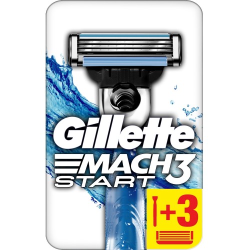 Gillette Mach3 Start Tıraş Makinesi + 3 Yedek Tıraş Bıçağı