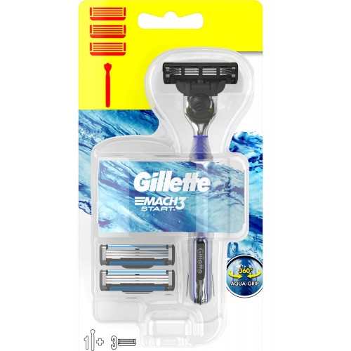 Gillette Mach3 Start Tıraş Makinesi + 3 Yedek Tıraş Bıçağı