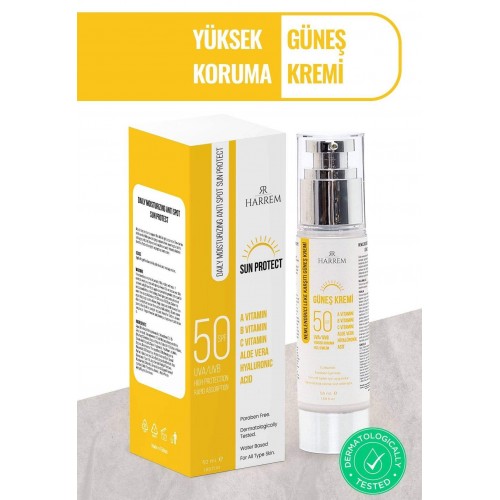 Harrem Nemlendirici Leke Karşıtı Spf 50+ Güneş Kremi 50 ml