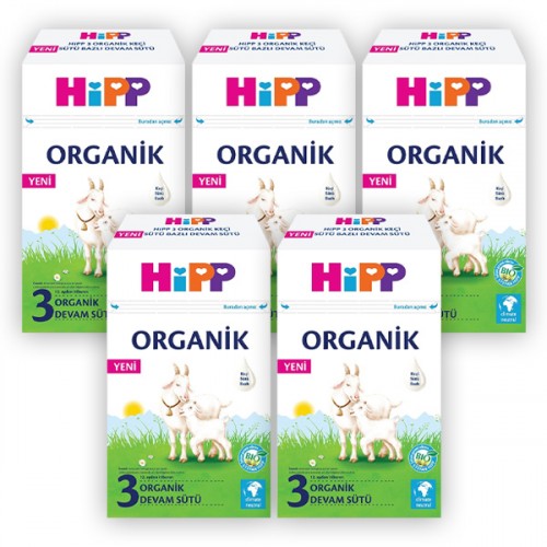 Hipp 3 Organik Keçi Sütü Bazlı Devam Sütü 400 gr x 5 Adet
