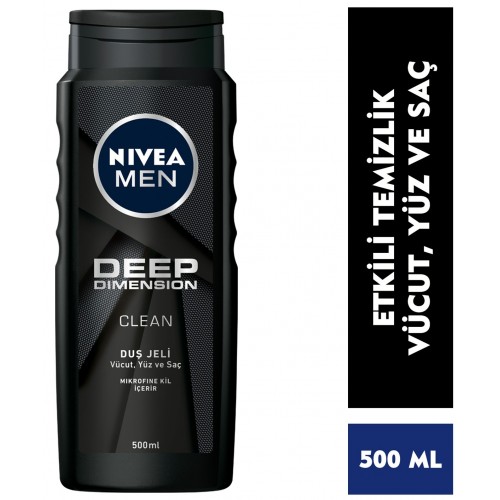 Nivea Men Deep Dimension Erkek Duş Jeli 500 ml