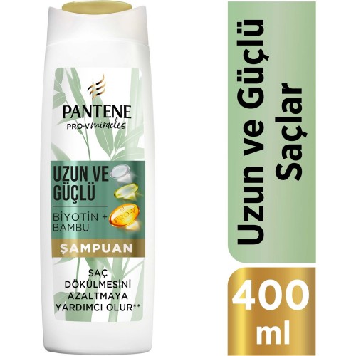 Pantene Uzun ve Güçlü Saçlar Bambu ve Biyotinli Şampuan 400 ml