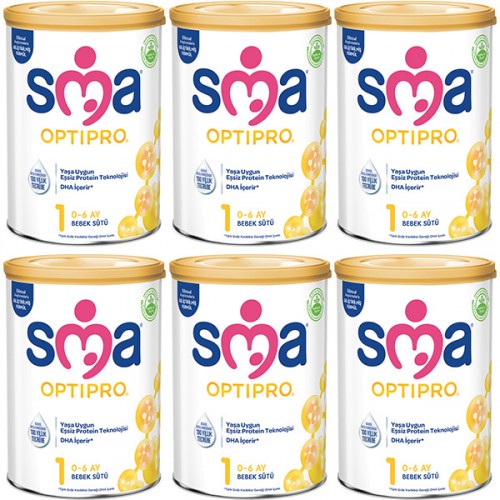 SMA 1 Optipro Probiyotik Bebek Sütü 800 gr x 6 Adet