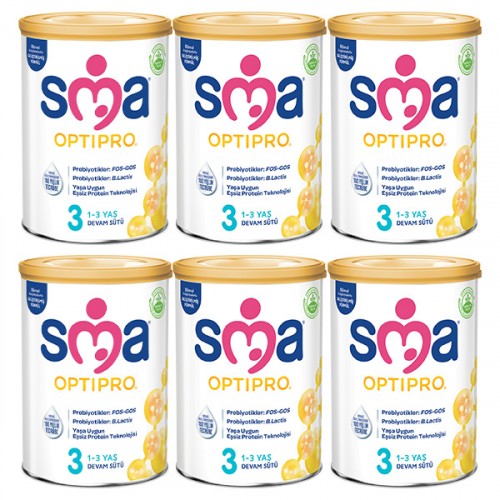 SMA 3 Optipro Probiyotik Devam Sütü 800 gr x 6 Adet