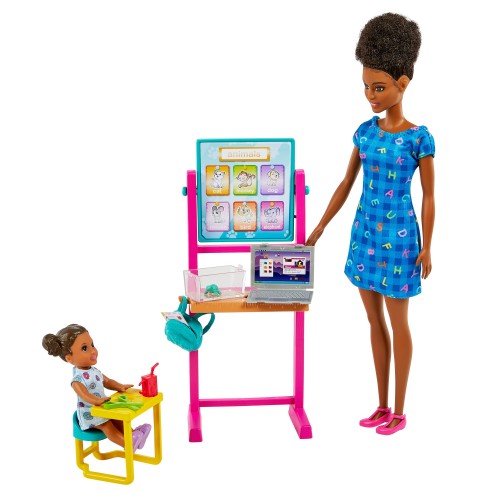 Barbie Meslekleri Oyun Setleri Öğretmen Siyah Saçlı DHB63-HCN20
