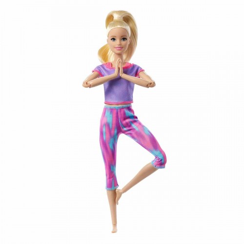 Barbie Sonsuz Hareket Bebeği Sarışın Desenli Taytlı GXF04