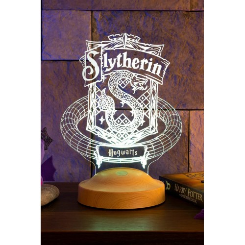 Harry Potter Hediyesi Hogwarts Slytherin Binası Led Lamba