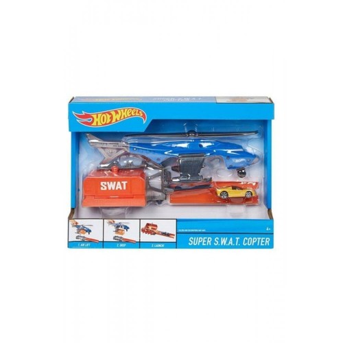 Hot Wheels Kurtarma Ekibi Oyun Sets Süper S.W.A.T Copter FDW70-FDW72