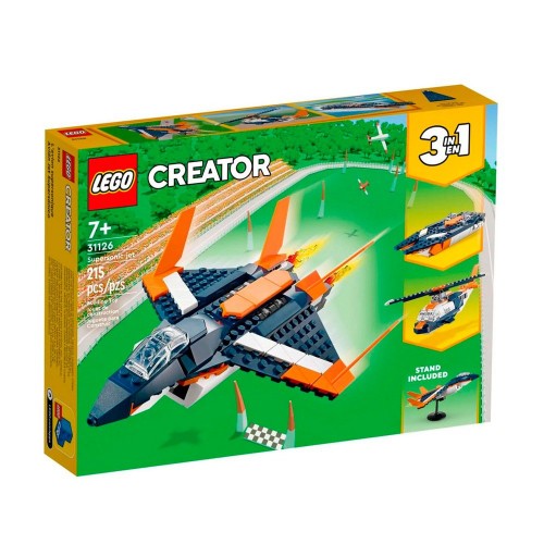 LEGO Creator 3 ü 1 Arada Süpersonik Jet 31126