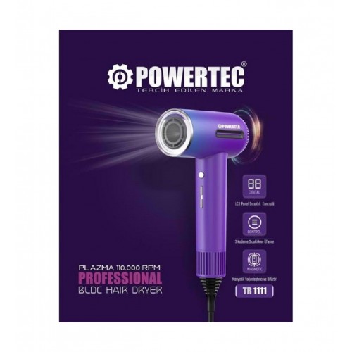 Powertec TR-1111 Delux Plazma Digital Fön Makinası