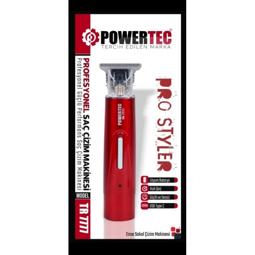 Powertec TR-7777 Sakal Ense Vücut Tıraş Kesim Çizim Makinesi