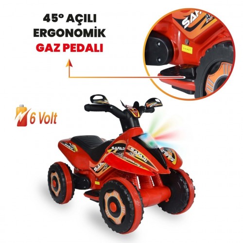 UJ Toys 6V Akülü ATV - Kırmızı