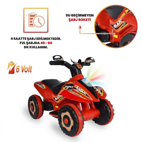 UJ Toys 6V Akülü ATV - Kırmızı