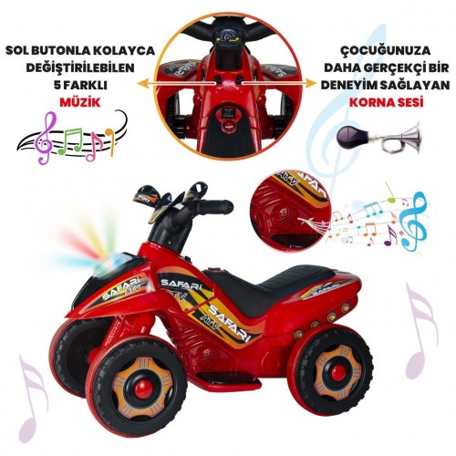 UJ Toys 6V Akülü ATV - Kırmızı