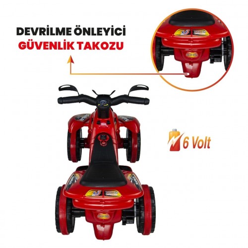 UJ Toys 6V Akülü ATV - Kırmızı