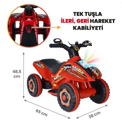 UJ Toys 6V Akülü ATV - Kırmızı