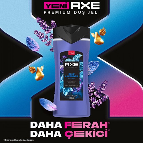 Axe Premium Collection Duş Jeli Blue Lavender 3 In 1 Vücut Saç 300 ml