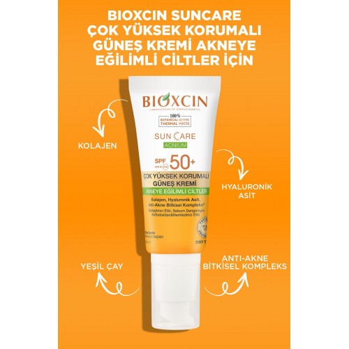 Bioxcin Sun Care Akneye Eğilimli Ciltler İçin SPF50+ Güneş Kremi 50ml