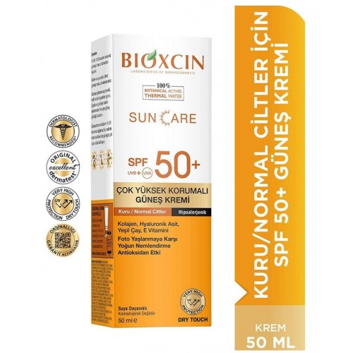 Bioxcin Sun Care Kuru Ciltler için Güneş Kremi SPF 50+ 50 ml