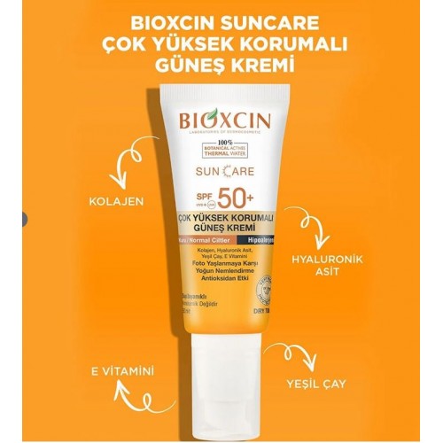 Bioxcin Sun Care Kuru Ciltler için Güneş Kremi SPF 50+ 50 ml