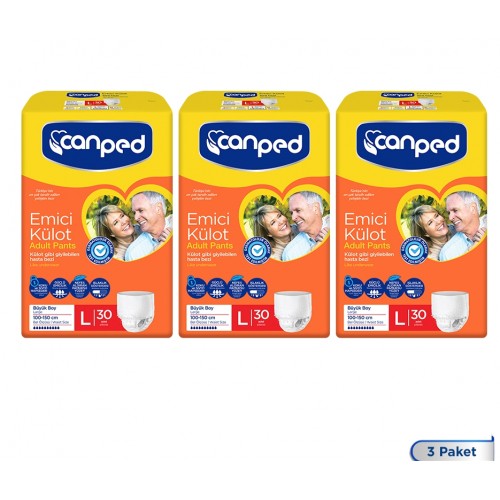 Canped Emici Külot Büyük Boy Large 30 Adet x 3 Adet