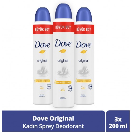 Dove Original Deodorant 200 ml x 3 Adet