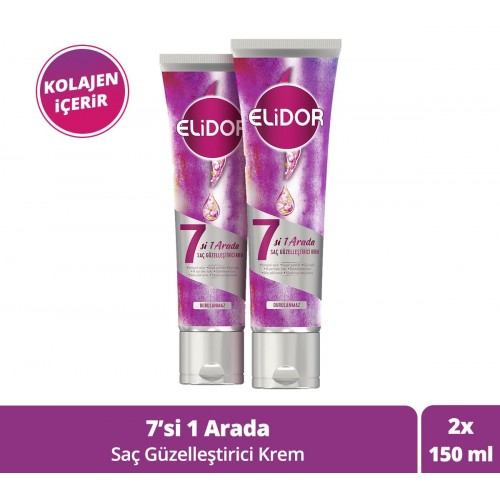 Elidor Saç Güzelleştirici Bakım Krem 7'si 1 Arada 150 ml x 2 Adet