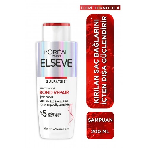 Elseve Bond Repair Tüm Yıpranmalar Için Güçlendirici Şampuan 200 ml