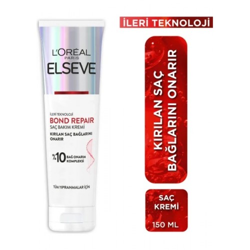 Elseve Bond Repair Tüm Yıpranmalar Için Saç Onarıcı Bakım Kremi 150 Ml