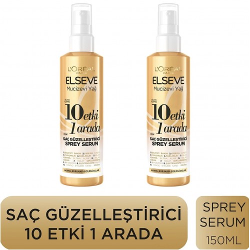 Elseve Saç Güzelleştirici 10 Etki 1 Arada Sprey Serum 150 ml x 2 Adet