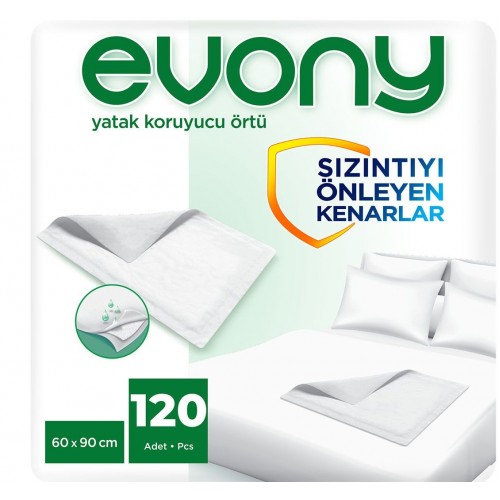 Evony Yatak Koruyucu Örtü 60 x 90 cm 30 lu x 4 Adet