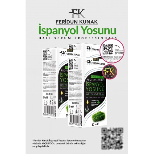 Feridun Kunak Ispanyol Yosunu Saç Bakım Serumu 50 ml x 3 Adet