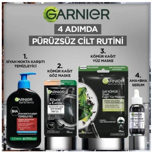 Garnier Göz Şişkinliklerine Karşı Kömür ve Kafein Göz Maskesi