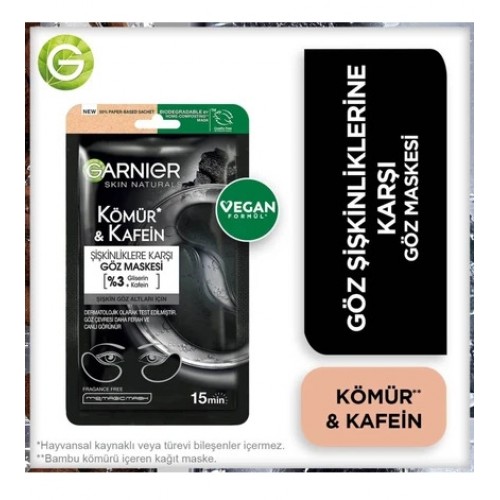 Garnier Göz Şişkinliklerine Karşı Kömür ve Kafein Göz Maskesi