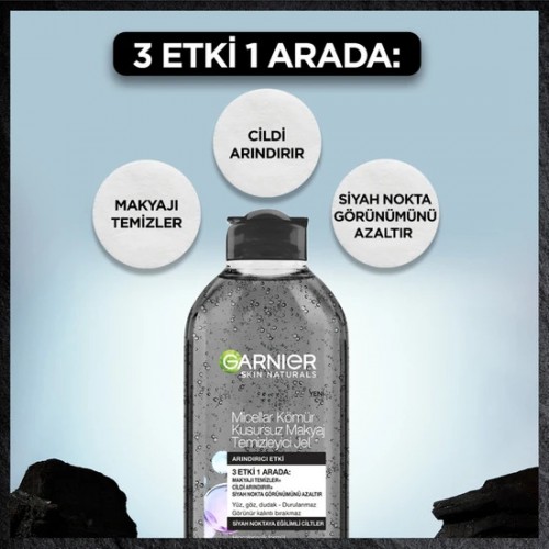 Garnier Micellar Kömür Kusursuz Makyaj Temizleyici Jel 400 ml x 2 Adet