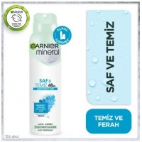 Garnier Mineral Saf ve Temiz Kadın Sprey Deodorant 150 ml