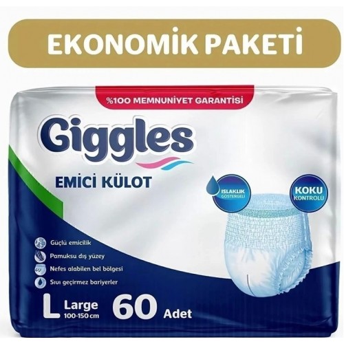 Giggles Yetişkin Emici Külot Large 30 lu x 2 Adet