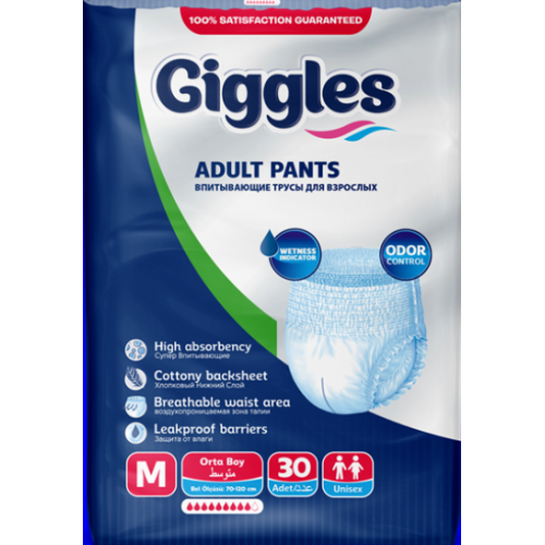 Giggles Yetişkin Emici Külot Medium 30 lu